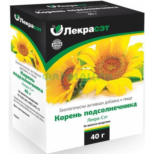Подсолнечник корень 40г. чайн. напиток бад /лекра-сэт/