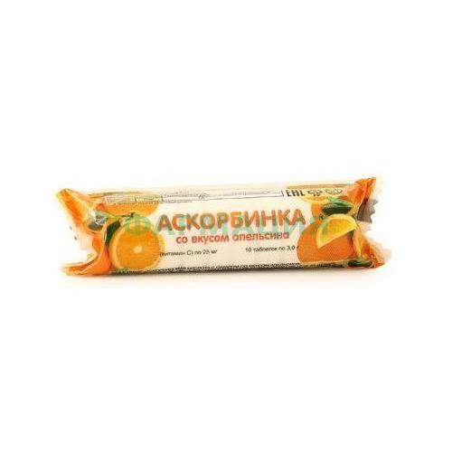 Аскорбинка таблетки 3г №10 детская апельсин
