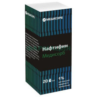 Нафтифин медисорб раствор для наружного применения 1% 20мл