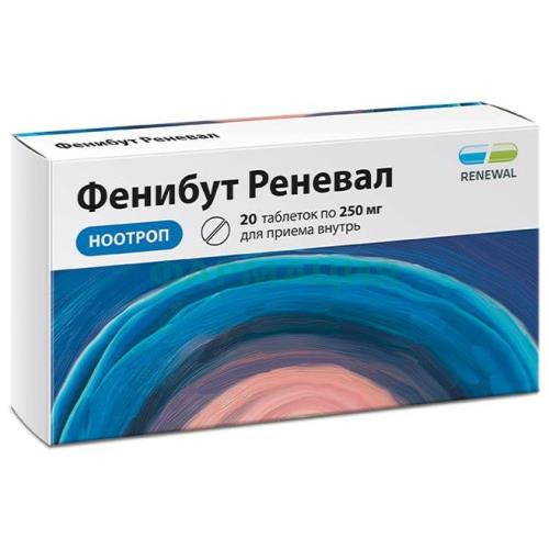 Фенибут реневал таблетки 250мг №20 Фенибут реневал таблетки 250мг №20