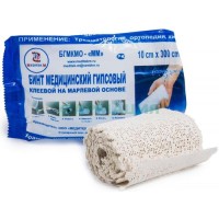 Бгмко-мм бинт гипсовый 10х300 клеевой на марл.основе