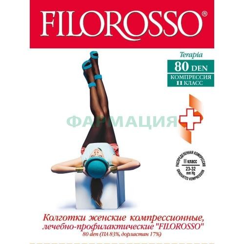 Филороссо колготки лечебно-профилактические 80den 2кл р 4 черн
