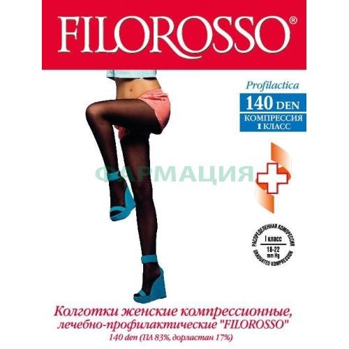Филороссо колготки 140den р.4 черн.
