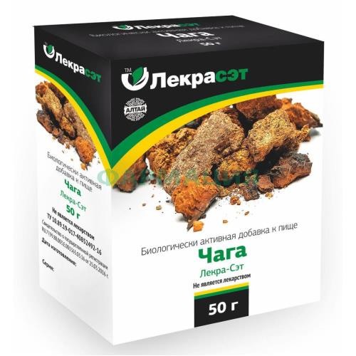 Чага березовый гриб 50г. чайн. напиток бад /лекра-сэт/