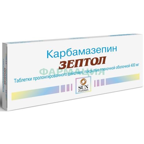 Зептол таблетки пролонгированного действия покрытые пленочной оболочкой 400мг №30