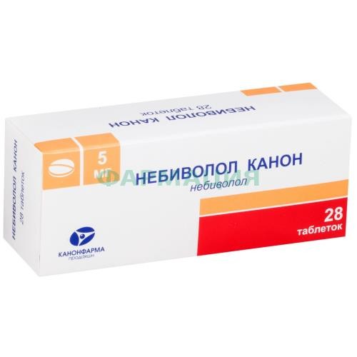 Небиволол канон таблетки 5мг №28 Небиволол канон таблетки 5мг №28