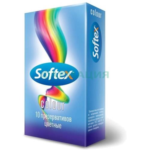 Софтекс презерватив colour цветные №10 [softex]