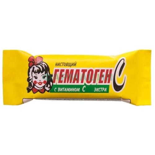 Гематоген настоящий 40г. экстра с вит.с плитка /возрождение и развитие/