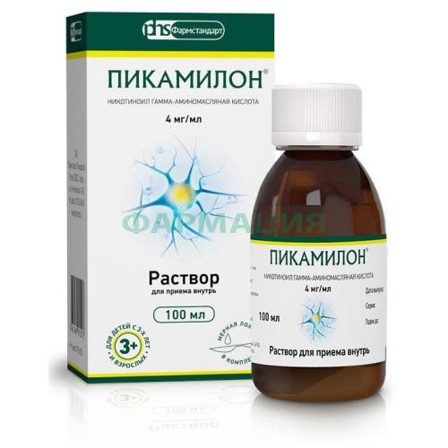 Пикамилон раствор для приема внутрь 4мг/мл 100мл /в комплекте с ложкой мерной/ Пикамилон раствор для приема внутрь 4мг/мл 100мл /в комплекте с ложкой мерной/