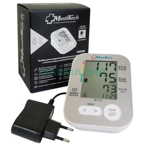 Медитек тонометр автомат на плечо мт-43 с адаптером Медитек тонометр автомат на плечо мт-43 с адаптером