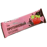 Сердце континента батончик протеиновый 40г клубника в шокол глазури