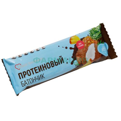 Сердце континента батончик протеиновый 40г кокос-ананас в шокол глазури