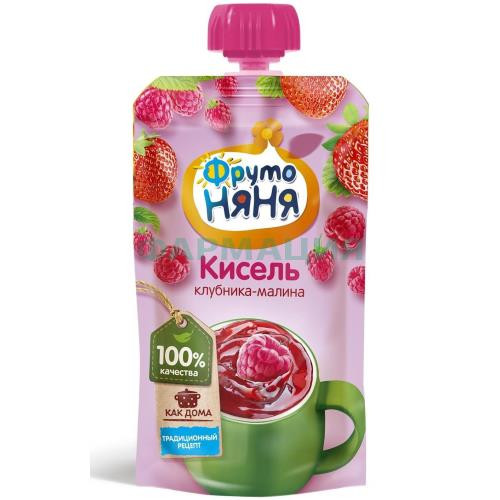 Фрутоняня кисель 130г клубника + малина 12мес +