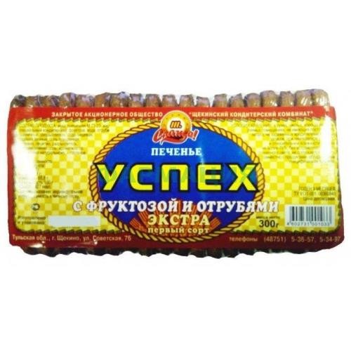Печенье успех с отрубями на фруктозе 300г.