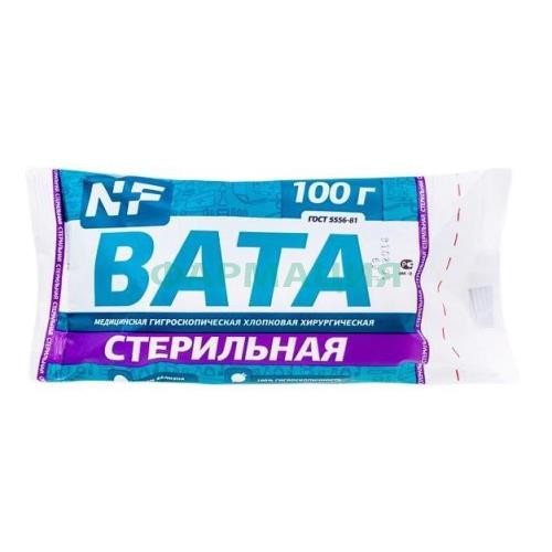 Ньюфарм вата хирургическая стерильная 100г