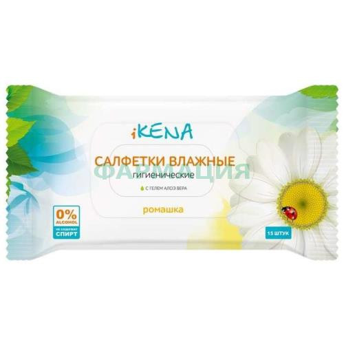 Икена салфетки влажные а/бактер. ромашка №15 [ikena]
