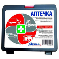 Мирал аптечка первой помощи автомобильная по приказу 260н пластик афпм-н