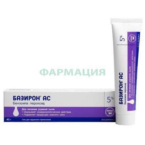 Базирон ас гель для наружного применения 5% 40г Базирон ас гель для наружного применения 5% 40г
