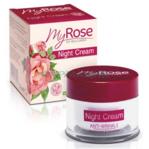 Май роуз оф болгария крем д/лица ночн. п/морщин 50мл. [my rose of bulgaria]