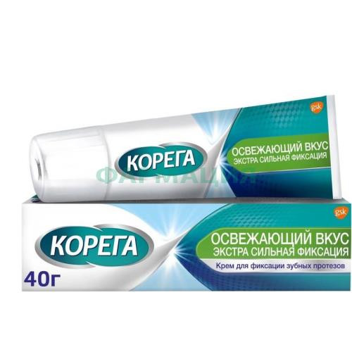 Корега крем для фиксации зубных протезов 40г освеж. вкус