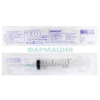 Паскаль инъекционный стерильный 3-х компонентный 10мл №1 игла 21g 0,8х40мм типа луер