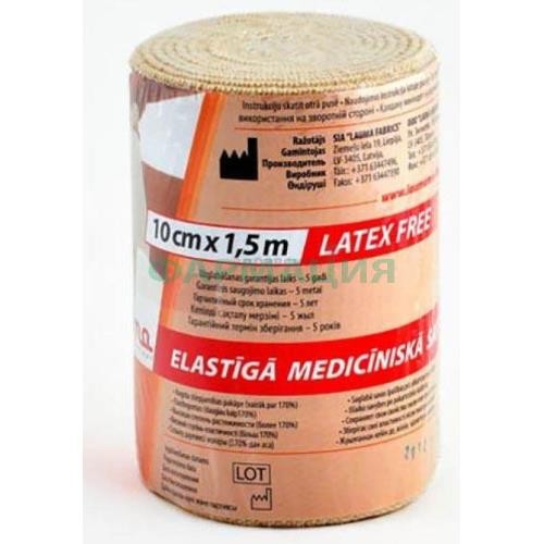 Лаума бинт медицинский эластичный 10смx1,5м
