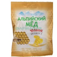 Виталор леденц.карамель альп. мед + витамин с 60г.