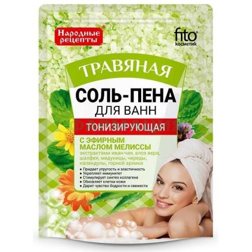 Народные рецепты соль-пена для ванн 200г тонизир. травяная Народные рецепты соль-пена для ванн 200г тонизир. травяная