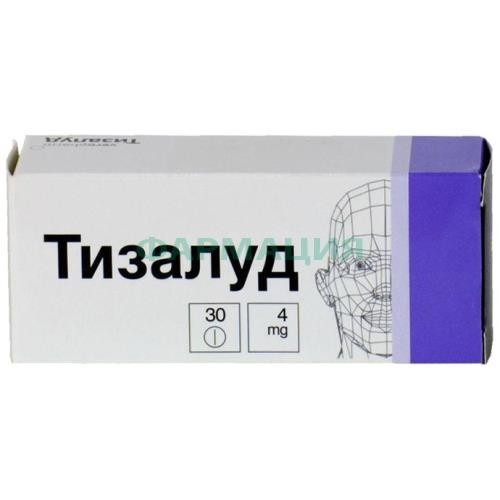 Тизалуд таблетки 4мг №30 Тизалуд таблетки 4мг №30