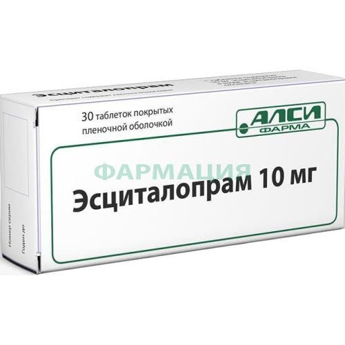 Эсциталопрам-алси таблетки покрытые пленочной оболочкой 10мг №60