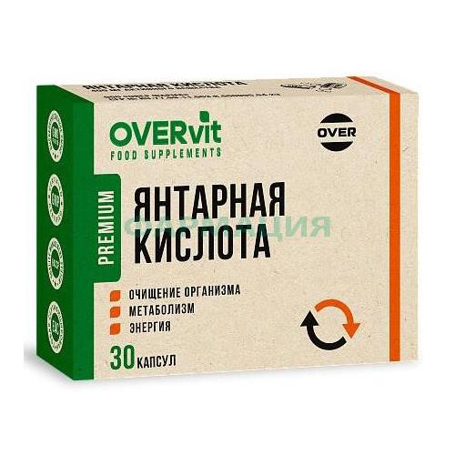 Овервит янтарная кислота капсулы 400мг №30