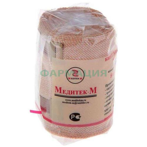 Медитек бинт эласт. 8х100см застежка /медитек/