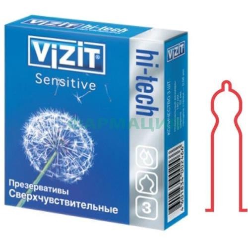 Визит презерватив hi-tech сверхчувств. №3 sensetive [vizit]