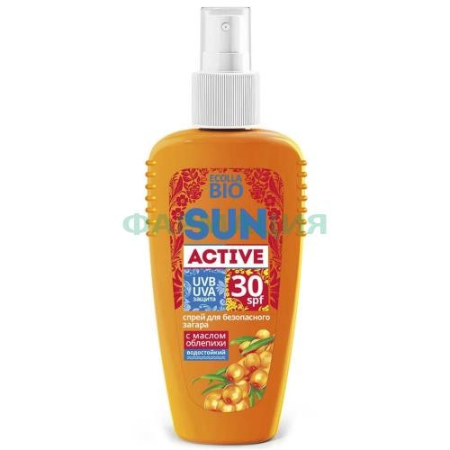 Эколла-био сан актив спрей 120мл д/безопасн загара spf30