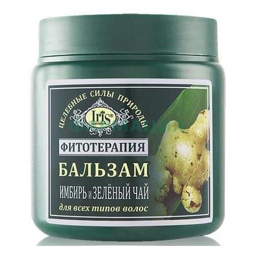 Ирис фитотерапия бальзам для волос 500мл имбирь + зеленый чай