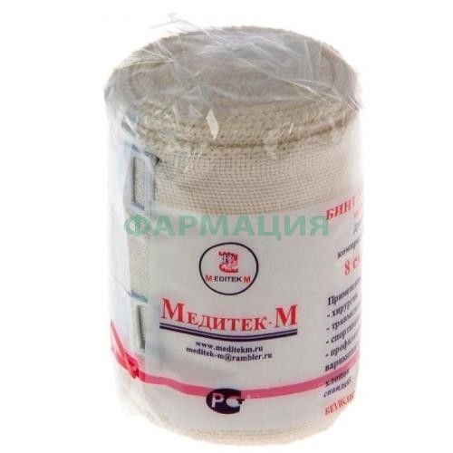 Медитек бинт эласт. вр 8х400см застежка