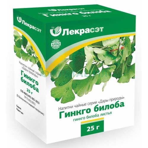 Дары природы гинкго билоба листья 25г. чайн. напиток /лекра-сэт/