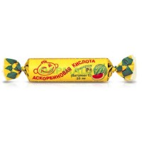 Аскорбиновая кислота с сахаром таблетки жевательные 25мг 3.0г №10 вкус арбуза крутка