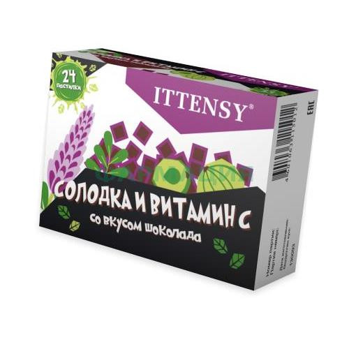 Иттенси пастилки для рассасывания 2500мг №24 солодка витамин с вкусом шоколада Иттенси пастилки для рассасывания 2500мг №24 солодка витамин с вкусом шоколада