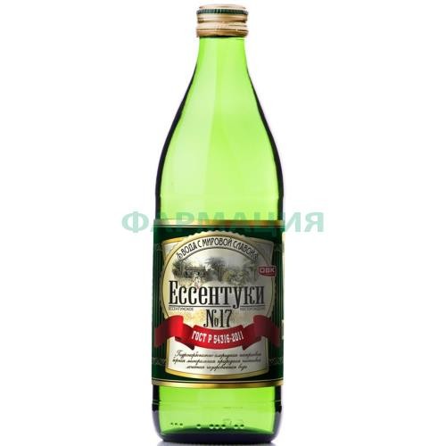 Ессентуки №17 вода минеральная газированная 0,5л стекло