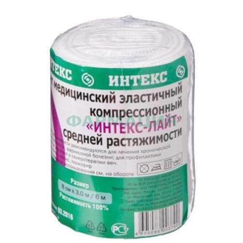 Интекс бинт эластичный компрессионный ср 8смх3м застежка