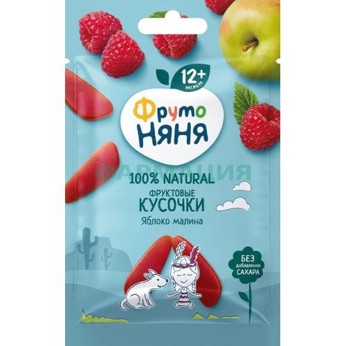 Фрутоняня кусочки фруктовые 15г яблоко малина с 12мес.
