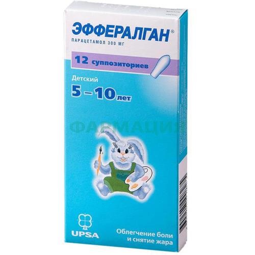 Эффералган суппозитории ректальные 300мг №12 Эффералган суппозитории ректальные 300мг №12