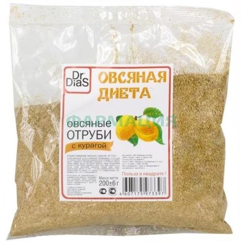 Др.диас отруби овсяные + курага 200г. [dr.dias]