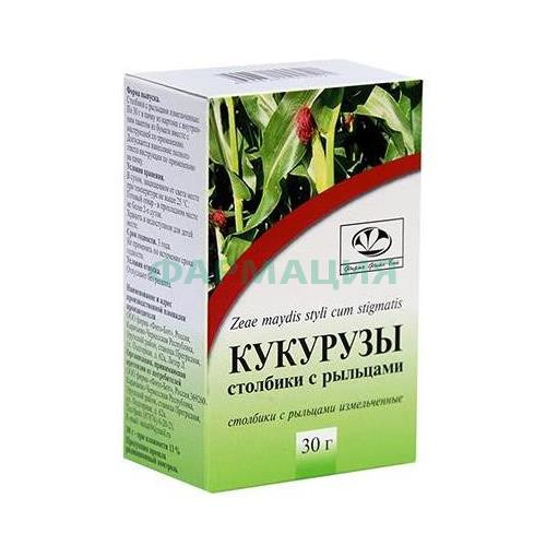 Кукурузы столбики с рыльцами сырье растительное измельченное 30г