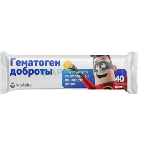 Витатека гематоген доброты плитка 40г