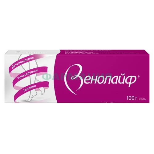 Венолайф гель для наружного применения 0.25% + 5% + 2% 100г