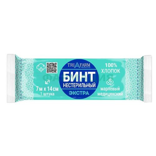 Фарм-сфера бинт медицинский марлевый не стерильный экстра 7мх14см