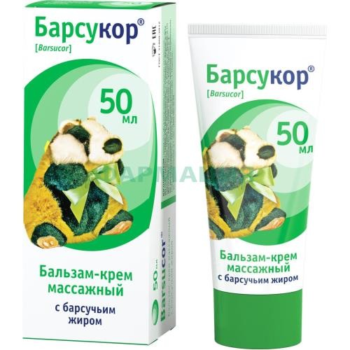 Барсукор бальзам-крем массажный 50мл Барсукор бальзам-крем массажный 50мл