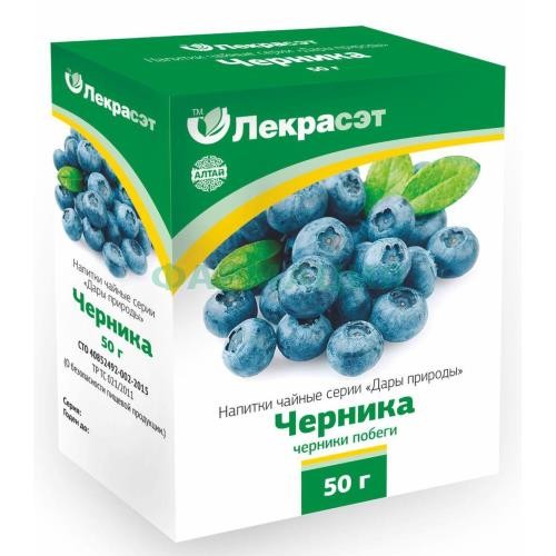 Дары природы черника побеги 50г. чайн. напиток /лекра-сэт/